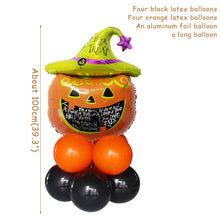 Load image into Gallery viewer, 10pcs/set Halloween Pumpkin Ghost Witch Bat Foil Balloons Set Halloween Party Decoration Hallowmas Black Orange Ballon Supplies
