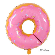 Load image into Gallery viewer, 1set Pink Donut Lip Ice Cream Popcorn Candy Foil Balloon Baby Shower Happy Birthday Decoration Balloon Boy Girl Cute Kid Toy
