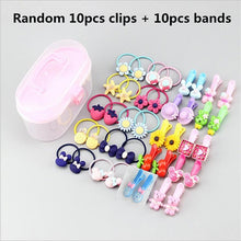 Load image into Gallery viewer, 20Pcs/Lot Girls Hair Accessories Gift Box Elastic Hair Bands Flower Hair Clip Bows New Headband Hairband Cute Hairbands for Kids
