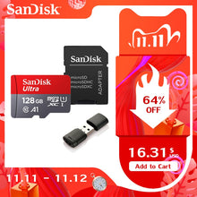Load image into Gallery viewer, SanDisk Micro SD Card Memory Card 16GB 32GB 64GB 128GB MicroSD Max 80M/s Uitra C10 TF card C4 8G cartao de memoria
