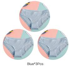 Load image into Gallery viewer, FINETOO Women's Panties 3Pcs/set Soft Cotton Underwear M-XL Sexy Lace Panty Women Underpants Girl Briefs Fashion Female Lingerie
