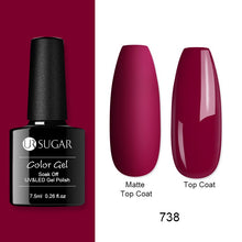 Load image into Gallery viewer, UR SUGAR 7.5ml Matte Nail Gel Polish Purple Series Hybrid Varnish Nail Art Semi Permanent UV Gel Varnish Soak Off Matte Top Coat
