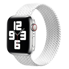 Load image into Gallery viewer, Braided Solo Loop silicone Strap For Apple Watch band 44mm 40mm 38mm 42mm Elastic Bracelet for iWatch Series 6 SE 5 4 3
