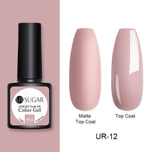 Load image into Gallery viewer, UR SUGAR 7.5ml Matte Nail Gel Polish Purple Series Hybrid Varnish Nail Art Semi Permanent UV Gel Varnish Soak Off Matte Top Coat
