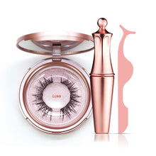 Load image into Gallery viewer, Magnetic Eyelashes &amp; Liquid Eyeliner &amp; Tweezer Set 3D Mink Lashes Makeup Magnet Eyelashes Set Long Lasting Eyelash Extension
