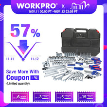 Load image into Gallery viewer, WORKPRO Tool Set Hand Tools for Car Repair Ratchet Spanner Wrench  Socket Set Professional Bicycle Car Repair Tool Kits
