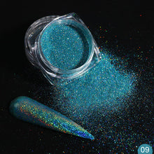 Load image into Gallery viewer, 1Box Glitter for Nails Holographic Dip Powder Mirror Polishing Chrome Pigments Nail Art Decorations Laser Dazzling Dust LA1028-1
