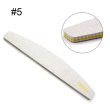 Load image into Gallery viewer, 1 Pc Half-Moon-Shaped Nail File Nail Buffer Washable Grinding Polishing Sanding Buffing  Pedicure Nail Art Tools

