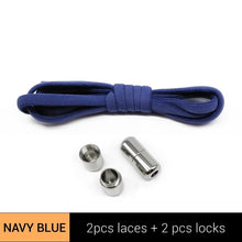 Load image into Gallery viewer, TILUSERO New Elastic Shoelaces Metal Capsule Button No Tie Shoe Laces
