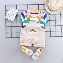 Load image into Gallery viewer, 2pcs/set Summer Baby Boys Clothes Set Cartoon Toddler Baby Infant Girls Outfits T-shirt+Bib Pants Kids Clothing Sets Tracksuit

