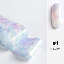 Load image into Gallery viewer, 100/50x4cm Nail Foils Marble Series Pink Blue Foils Paper Nail Art Transfer Sticker Slide Nail Art Decal Nails Accessories 1 Box
