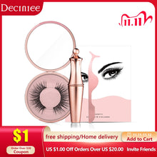 Load image into Gallery viewer, Magnetic False Eyelashes No Glue Full Eye 5 Magnet Reusable Fake Eyelashes Natural Soft Eyelashes Extension Magnetic Eyelash Kit
