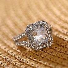Load image into Gallery viewer, DAXI Luxury Zircon Engagement Ring Female Square Geometry AAA Zircon Austria Crystal Romantic Wedding Rings For Women Party Gift
