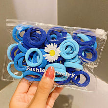 Load image into Gallery viewer, 50/100pcs/Set Girls Colorful Nylon Small Elastic Hair Bands Children Ponytail Holder Scrunchie Headband Kids Hair Accessories
