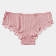 Load image into Gallery viewer, FINETOO Cotton Women's Panties Sexy Lace Underwear Solid Color Briefs For Women M-XL Sexy Underpants Comfortable Female Lingerie
