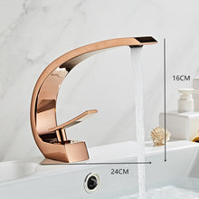 Load image into Gallery viewer, Tuqiu Basin Faucet Modern Bathroom Mixer Tap Black/Gold Wash basin Faucet Single Handle Hot and Cold Waterfall Faucet
