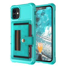 Load image into Gallery viewer, Luxury Card magnetic holder Phone Case For iPhone 12 Pro 11 Pro Max XR XS Max X 7 8Plus Wallet Leather Soft TPU Protection Cover
