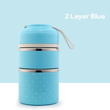 Load image into Gallery viewer, WORTHBUY Cute Japanese Lunch Box For Kids Portable Outdoor Stainless Steel Bento Box Leak-Proof Food Container Kitchen Food Box
