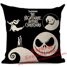 Load image into Gallery viewer, Nightmare Before Christmas Cartoon Skull Jack Printed Cushion Cover Halloween Decorative Sofa Car Throw Pillow Home Decor Pillow
