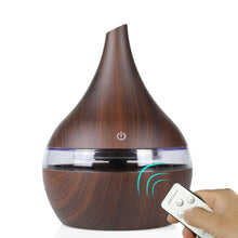 Load image into Gallery viewer, 300ml USB Air Humidifier Electric Aroma Air Diffuser Essential Oil Wood Ultrasonic Aromatherapy Cool Mist Maker for Home Car
