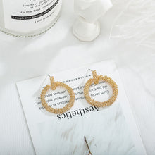 Load image into Gallery viewer, Abdoabdo Pearl Long Tassel Earrings For Women Ear Wire Drop Earrings Jewelry Earrings Gold Earrings Pendientes Mujer Moda 2019
