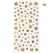 Load image into Gallery viewer, 1 Sheet Holo Black Gold 5D Nail Sticker Decal Tassel Strip Line Slider Foils Adhesive Nail Art Decoration
