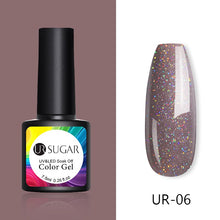 Load image into Gallery viewer, UR SUGAR Nude Glitter Gel Nail Polish Varnish Pink Rose Gold Shimmer Soak Off UV LED Nails Gel varnish  7.5ml
