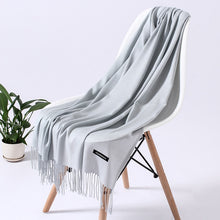 Load image into Gallery viewer, Fashion Solid Color 2020 Women Scarf Winter Hijabs Tessale Tassels Long Lady Shawls Cashmere Like Pashmina Hijabs Scarves Wraps
