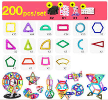 Load image into Gallery viewer, 30-252pcs DIY Magnetic Constructor Triangle Square Big Bricks Magnetic Building Blocks Designer Set Magnet Toys For Children
