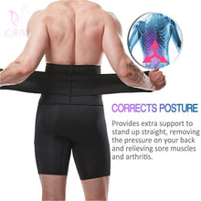 Load image into Gallery viewer, LANFEI Mens Thermo Neoprene Body Shaper Waist Trainer Belt Slimming Corset Waist Support Sweat Cinchers Underwear Modeling Strap
