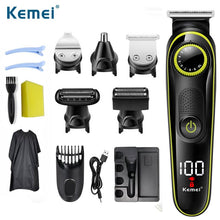 Load image into Gallery viewer, 11 in 1 KEMEI Barber shop hair trimmer professional clipper for men beard electric cutter hair cutting machine haircut cordless
