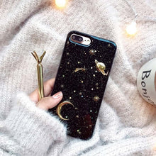 Load image into Gallery viewer, Lovebay Luxury Bling Glitter Phone Case For iPhone 11 Pro X XR XS Max 6 6S 7 8 Plus Plating Stars Moon Planet Soft Acrylic Cases
