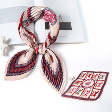 Load image into Gallery viewer, 2020 Designer Women Crinkle Scarf Square Silk Neck Scarves Female Leopard Print Hair Band Lady Pleated Scarfs
