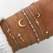 Load image into Gallery viewer, 30 Style Marble Turtle Bracelet Set Heart Pearl Moon Star LOVE Crystal Bracelets for Women Tassel Bracelet Jewelry Wholesale
