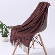 Load image into Gallery viewer, Fashion Solid Color 2020 Women Scarf Winter Hijabs Tessale Tassels Long Lady Shawls Cashmere Like Pashmina Hijabs Scarves Wraps
