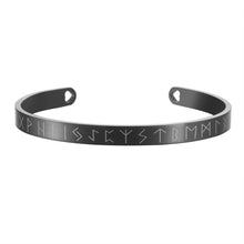 Load image into Gallery viewer, New Nordic viking rune bracelet bangle adjustable amulet cuff bangle with valknut stainless steel quality men jewelry SL-144
