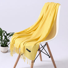 Load image into Gallery viewer, Fashion Solid Color 2020 Women Scarf Winter Hijabs Tessale Tassels Long Lady Shawls Cashmere Like Pashmina Hijabs Scarves Wraps
