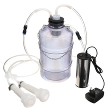 Load image into Gallery viewer, 5L 24W Electric Milking Machine Cow Goat Sheep Milker Thickening Tank Double Heads Silicone Hose With Restriction Valve

