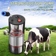Load image into Gallery viewer, 5L 24W Electric Milking Machine Cow Goat Sheep Milker Thickening Tank Double Heads Silicone Hose With Restriction Valve
