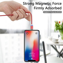 Load image into Gallery viewer, USLION 2M Fast Charging Magnetic Cable Micro USB Type C Charger For iPhone XS X 8 7 Samsung S10 9 Magnet Android Phone Cable 3M
