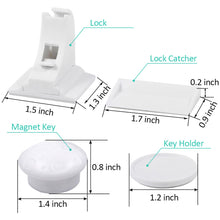Load image into Gallery viewer, 4/8/10/12 locks+1/2/3keys Magnetic Child Lock Baby Safety Cabinet Door Lock Kids Drawer Locker Security Cupboard Invisible Locks
