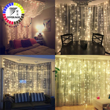 Load image into Gallery viewer, Coversage Christmas Led Lights Curtain Garland 3X3M LED String Fairy Decorative Outdoor Indoor Home Wedding Decoration Net Light
