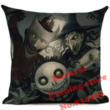 Load image into Gallery viewer, Nightmare Before Christmas Cartoon Skull Jack Printed Cushion Cover Halloween Decorative Sofa Car Throw Pillow Home Decor Pillow
