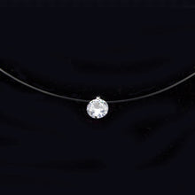 Load image into Gallery viewer, Poputton Female Transparent Fishing Line Necklace Silver Color Invisible Chain Women Rhinestone Choker Necklace Collier Femme
