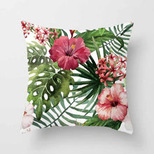 Load image into Gallery viewer, Tropical Plants Cushion Cover Polyester Green Leaves Decorative Pillowcase Tropical Plant Throw Pillow Case Cushion Cover
