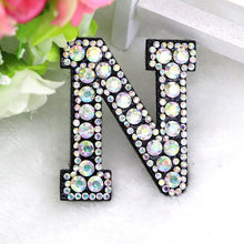 Load image into Gallery viewer, A-Z 1pcs  Rhinestone English Alphabet Letter Applique 3D Iron On letters Patch For Clothing Badge Paste For Clothes Bag Shoes
