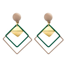 Load image into Gallery viewer, BICUX New Fashion Round Dangle Drop Korean Earrings For Women Geometric Round Heart Gold Earring Wedding Jewelry
