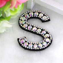 Load image into Gallery viewer, A-Z 1pcs  Rhinestone English Alphabet Letter Applique 3D Iron On letters Patch For Clothing Badge Paste For Clothes Bag Shoes

