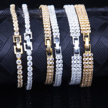 Load image into Gallery viewer, Liuyuwei Fashion Cubic Zirconia Tennis Bracelet &amp; Bangle Gold Silver Color Charm Bracelet For Women Bridal Wedding Party Jewelry
