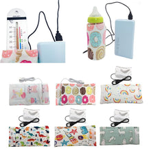 Load image into Gallery viewer, Travel Stroller USB Milk Water Warmer Insulated Bag Baby Nursing Bottle Heater 6 Colors
